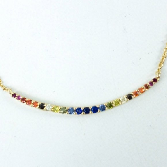 Tai Jewelry - NEW Tai Jewelry Rainbow Arc Gold Statement Necklace